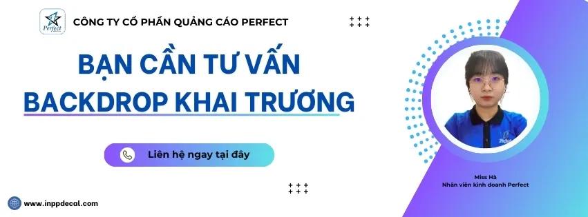 CTA tư vấn backdrop khai trương