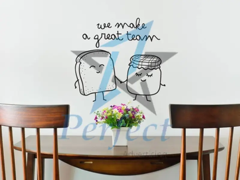 Mẫu in decal lấy liền dán tường đơn giản