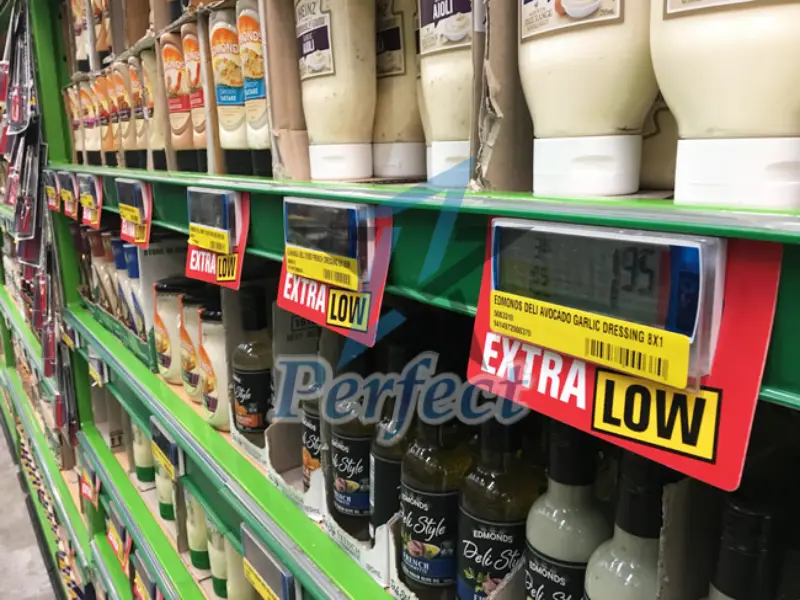 Mẫu shelf talker kẹp trên kệ sản phẩm