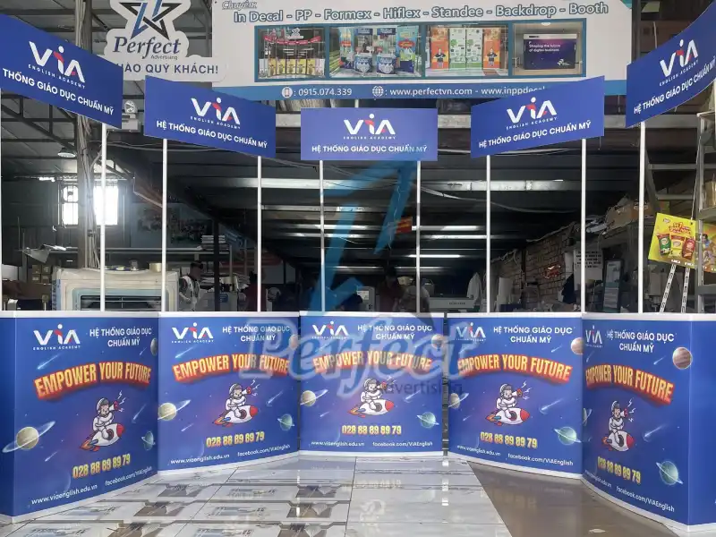 Tổng hợp một số mẫu booth siêu thị sản xuất số lượng lớn tại Perfect