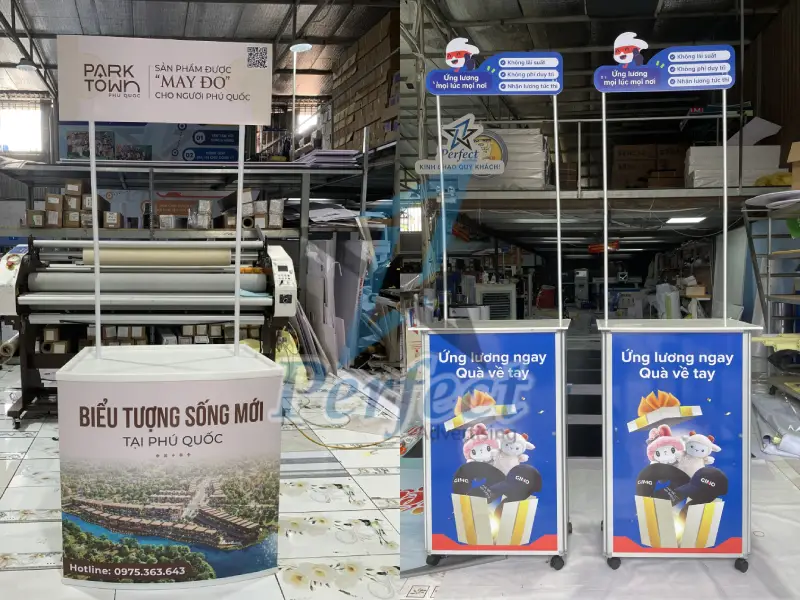 Khách hàng nên sản xuất booth nhựa hay nhôm