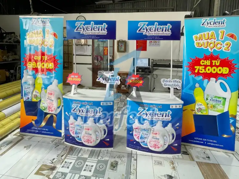 Một số kích thước booth sampling tại Perfect