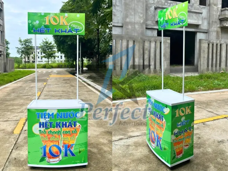 Quy trình đặt sản xuất booth sampling tại Perfect