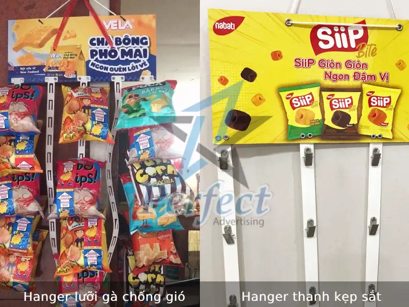 Một số loại POSM hanger dây nhựa phổ biến