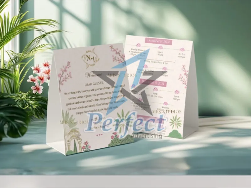Mẫu tent card dùng cho đám cưới