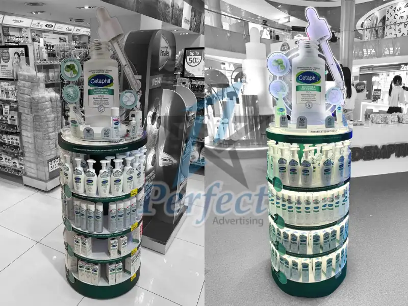 Mẫu ụ trưng bày sản phẩm có tích hợp đèn