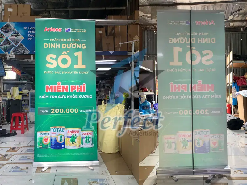 Các chất liệu in standee cuốn tại Perfect
