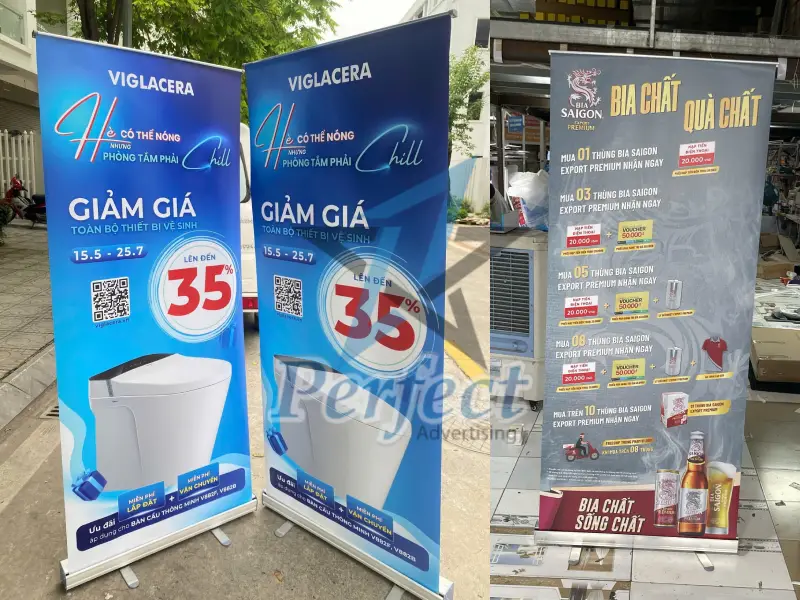 Các chính sách in standee cuốn tại Perfect