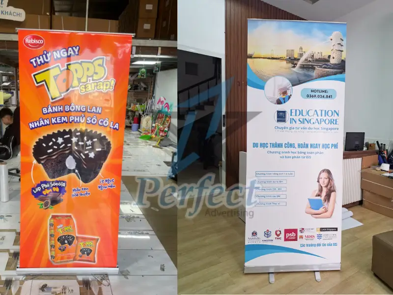 Các loại standee cuốn tại Perfect