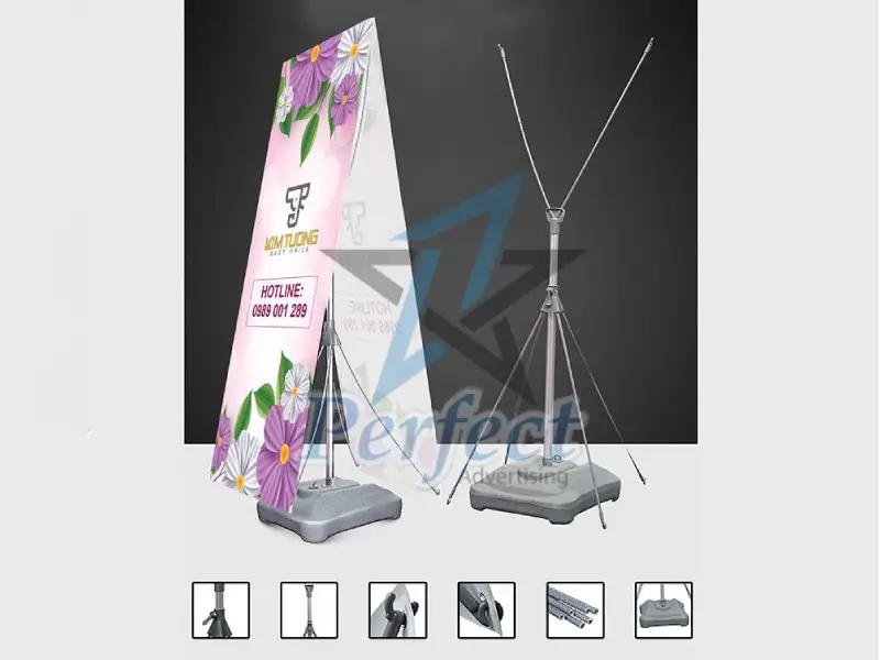 Cấu tạo chi tiết của standee đế nước