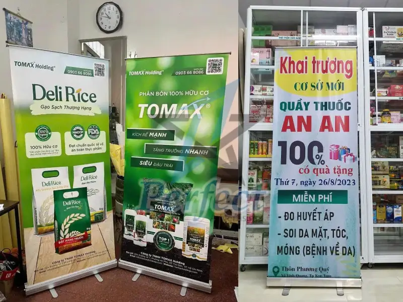 Tổng hợp một số mẫu standee cuốn nhôm đẹp