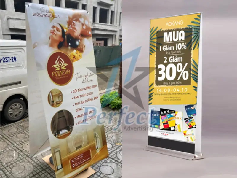 Ứng dụng của in standee 2 mặt trong thực tế