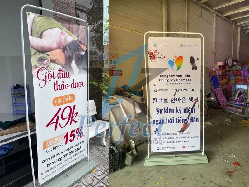 Các loại standee ngoài trời phổ biến trên thị trường