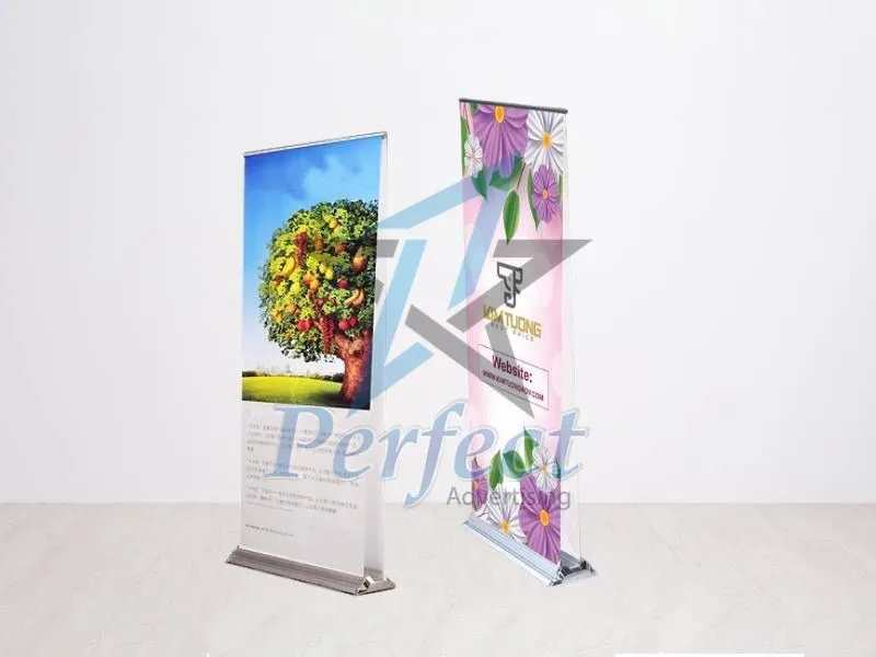 Cấu tạo sản phẩm standee cuốn hào hoa 2 mặt