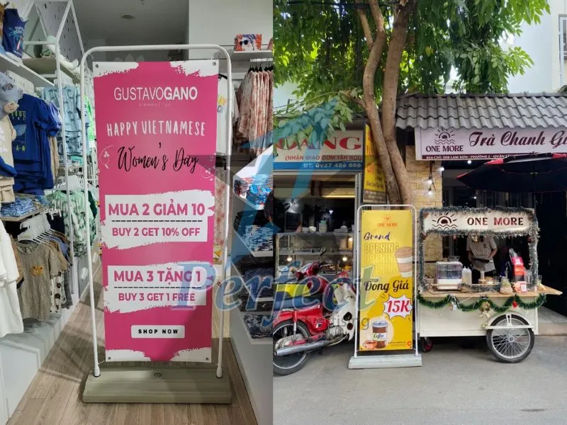 Ứng dụng thực tiễn của standee ngoài trời
