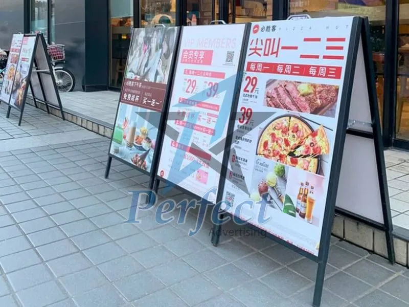 standee 2 mặt trong menu