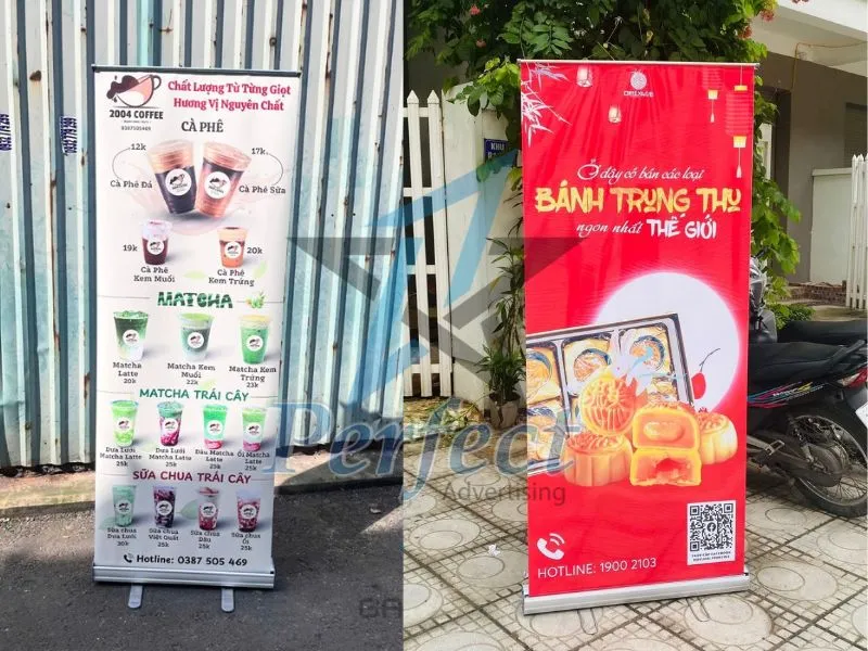 standee cuốn nhôm cao cấp 80x200 cho shop