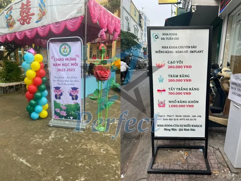 standee ngoài trời cho quảng cáo
