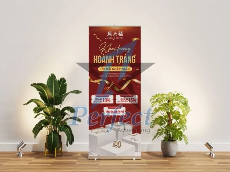 thiết kế standee cho khai trương
